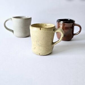 Vintage Handmade Ceramic Espresso / Coffee Mugs